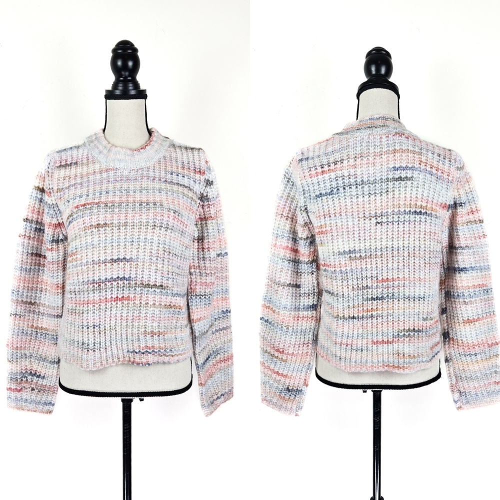 NWT All in Favor Space Dye Multicolor Sweater - Picture 2 of 8